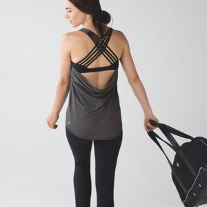 Lululemon Wild Tank Heathered Black / Black 4 Top Shirt